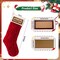 Personalized Christmas Stocking with Leather Patches, Custom Name Family Christmas Stockings, 18” Large Knitted Xmas Stockings for Kids, Holiday and Fireplace Party Decoration - 3Pcs RW+GW+WR
